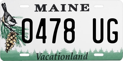 ME license plate 0478UG
