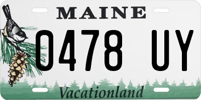 ME license plate 0478UY