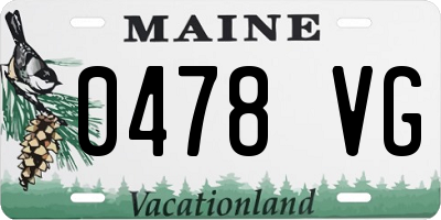 ME license plate 0478VG