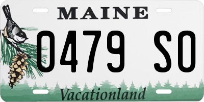 ME license plate 0479SO
