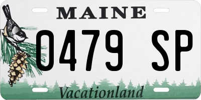 ME license plate 0479SP