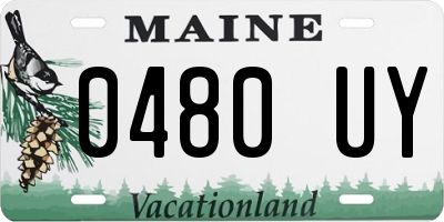 ME license plate 0480UY