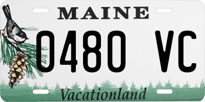 ME license plate 0480VC