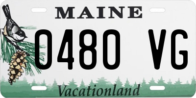 ME license plate 0480VG