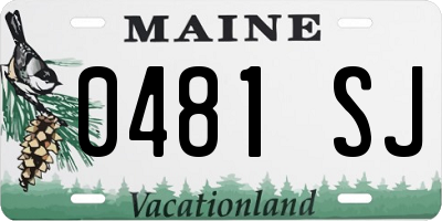 ME license plate 0481SJ