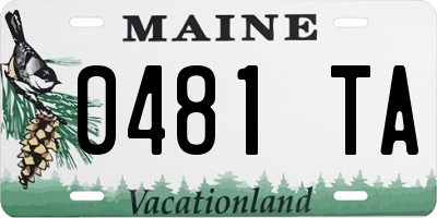 ME license plate 0481TA
