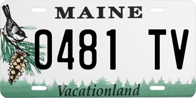 ME license plate 0481TV