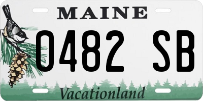 ME license plate 0482SB