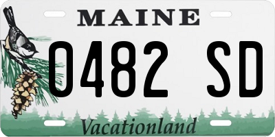 ME license plate 0482SD