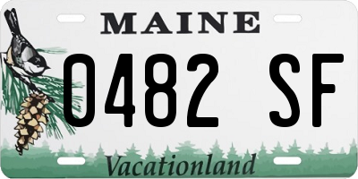 ME license plate 0482SF