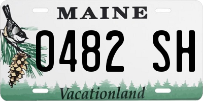 ME license plate 0482SH