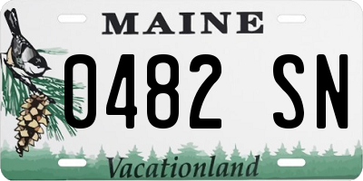 ME license plate 0482SN