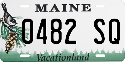 ME license plate 0482SQ