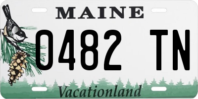 ME license plate 0482TN