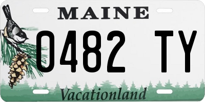 ME license plate 0482TY