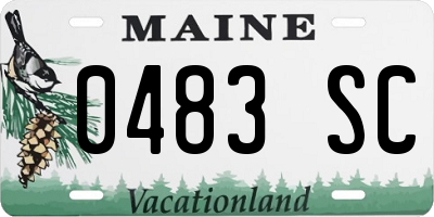ME license plate 0483SC