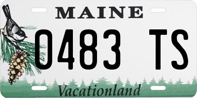 ME license plate 0483TS