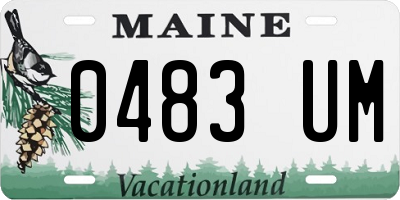 ME license plate 0483UM