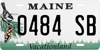 ME license plate 0484SB