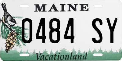 ME license plate 0484SY