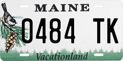 ME license plate 0484TK