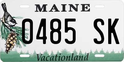 ME license plate 0485SK