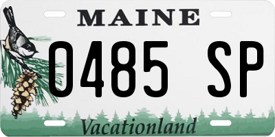 ME license plate 0485SP