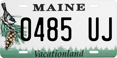 ME license plate 0485UJ