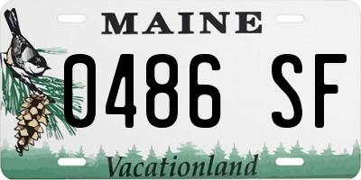 ME license plate 0486SF
