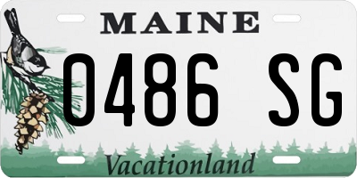 ME license plate 0486SG