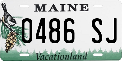 ME license plate 0486SJ