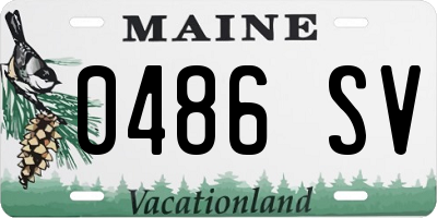 ME license plate 0486SV