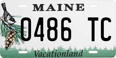 ME license plate 0486TC