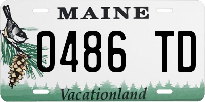 ME license plate 0486TD