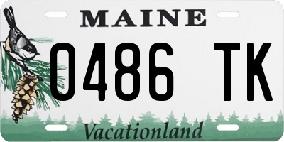 ME license plate 0486TK