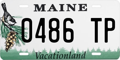 ME license plate 0486TP