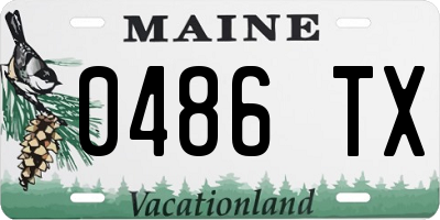 ME license plate 0486TX