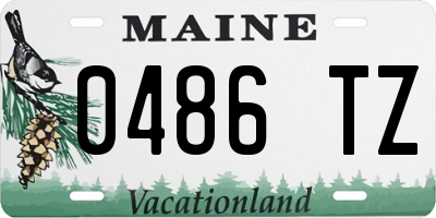 ME license plate 0486TZ