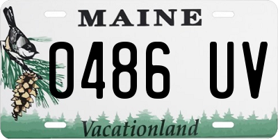 ME license plate 0486UV