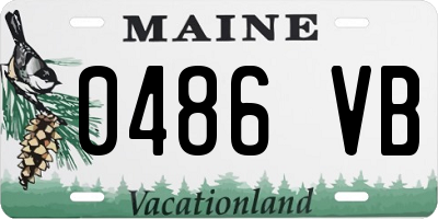 ME license plate 0486VB