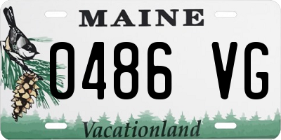 ME license plate 0486VG