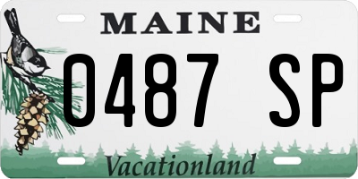 ME license plate 0487SP