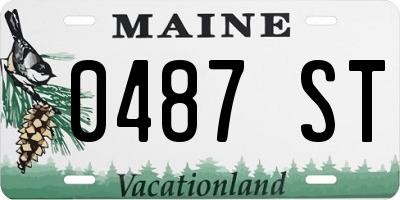 ME license plate 0487ST