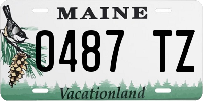 ME license plate 0487TZ