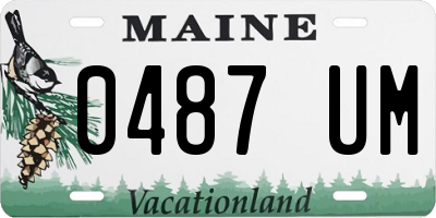 ME license plate 0487UM