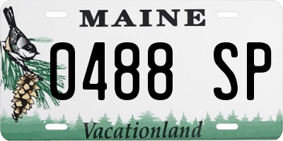 ME license plate 0488SP