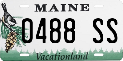 ME license plate 0488SS
