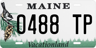 ME license plate 0488TP