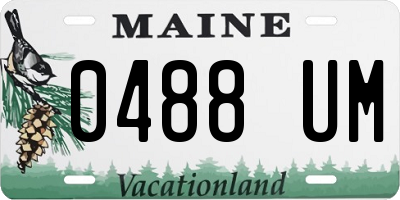 ME license plate 0488UM