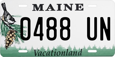 ME license plate 0488UN